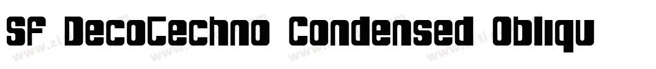 SF DecoTechno Condensed Oblique字体转换